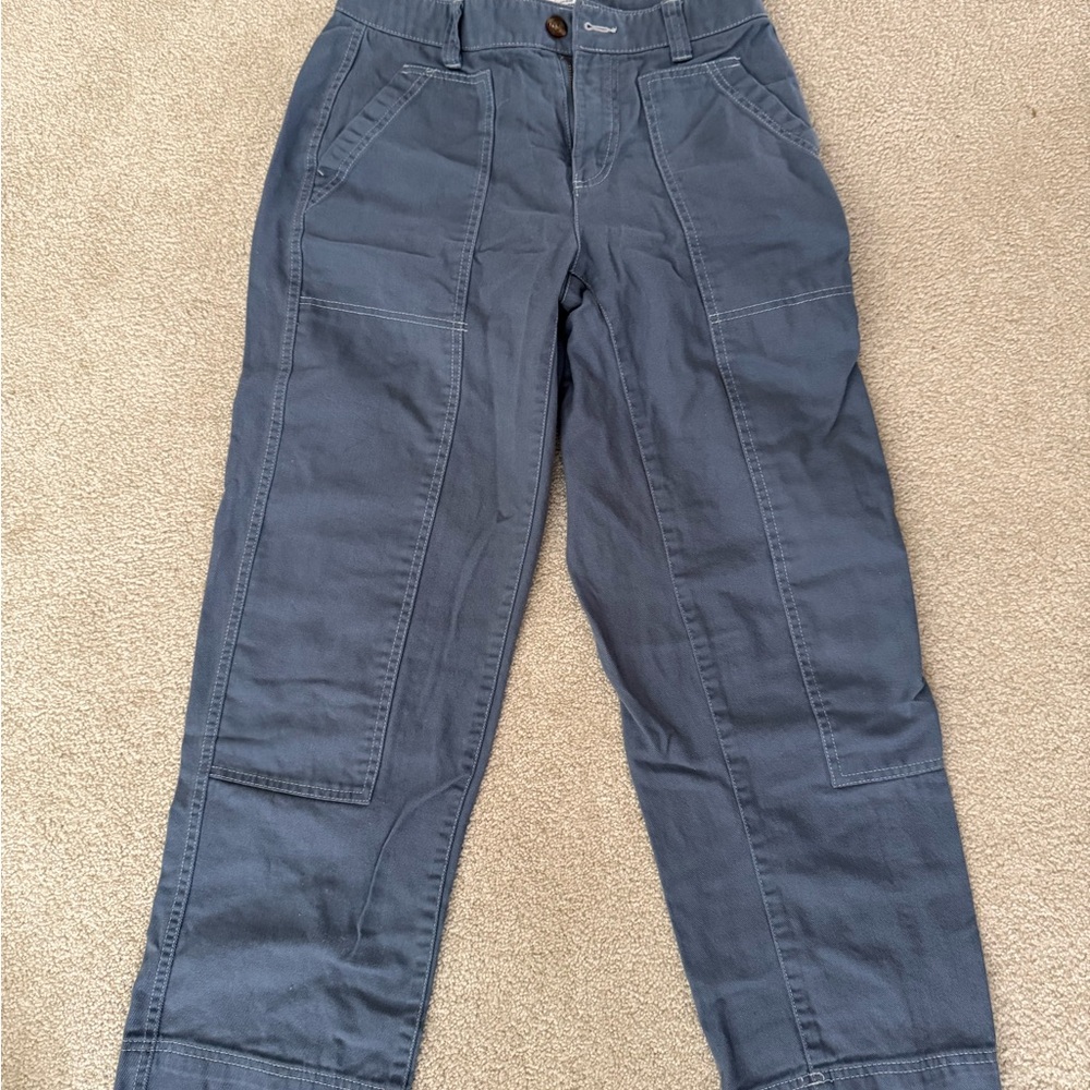 Old Navy Blue/Gray Cargo High-Rise Straight Pants
